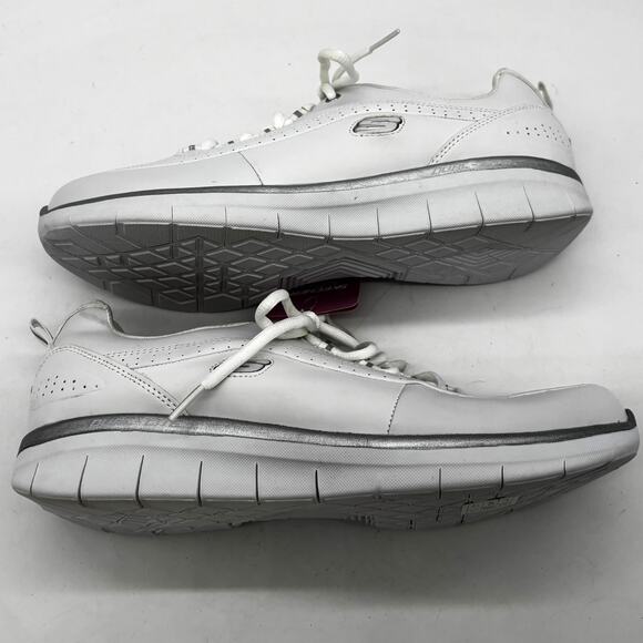 Skechers Sneakers Womens 11 White Ultra Dual Lite Wide Width Memory Foam Comfort - Picture 3 of 9